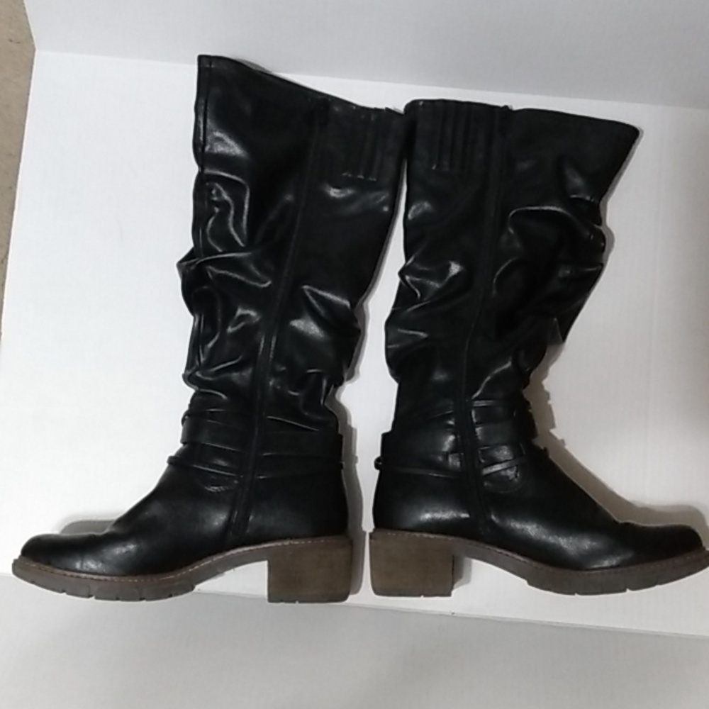Tall Black Slouch  White Mountain crammers Boot 8.5 - Picture 7 of 16